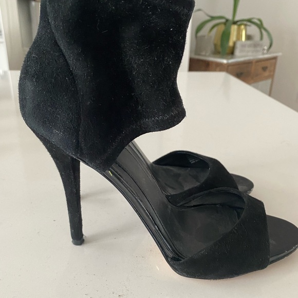 Brian Atwood black suede heels - Picture 3 of 4